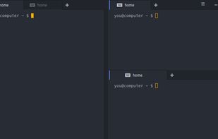 Extraterm screenshot 1