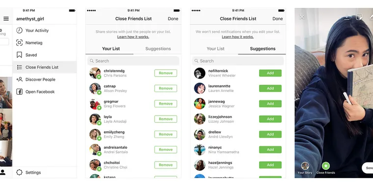 Instagram now allows users to limit Stories to select "Close Friends" image
