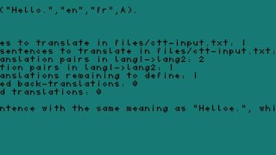 The Cultural Translation Tool in the Mac terminal.