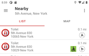WC Toilet and Restroom Finder screenshot 1