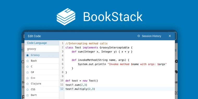 BookStack v25.11 unifies content database, boosts speed, and adds Groovy support image
