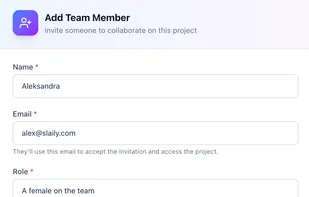 Add team members