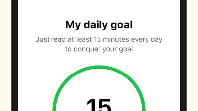 At the first use of the app, the reader is prompted with the question: How many books do you want to read this year? Based on the answer the app calculates how many minutes per day are you required to read daily to achieve your goal. Scrolling down further in this screen the user can find Yearly Goals. This section of the app is dedicated to your progress towards achieving your yearly books read goal. Here the user can tap to see the books they finished reading during the current year and how far they have progressed towards achieving their yearly goal.