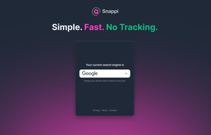A clean, privacy-focused search switcher that works instantly and keeps your data safe.