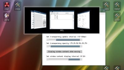 Window transparency, preview, freeform