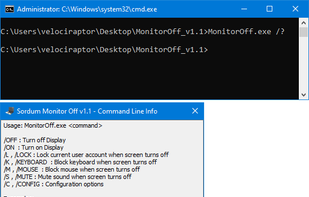 Sordum Monitor Off screenshot 1