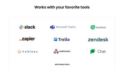 Connect your favourite tools to Appbot to send app and product reviews wherever you need to. 