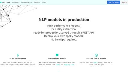 NLP Cloud screenshot 2