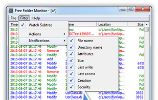 Free folder monitor screenshot 2