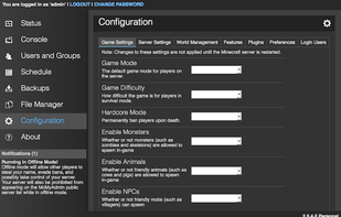 McMyAdmin screenshot 2