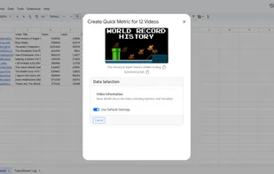 Quick Metrics for videos and channels