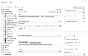 SyMenu item manager. Configure your menu