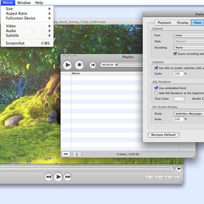 User interface on Mac OS