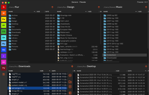 A layout with six panes.