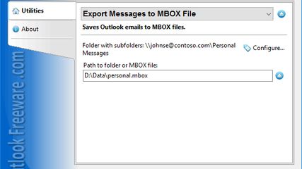 Export Messages to MBOX File screenshot 1