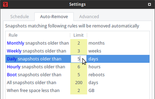 TimeShift screenshot 2