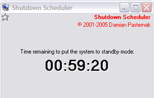 Time until shutdown
