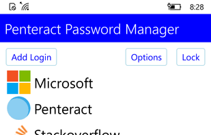 Penteract Password Manager screenshot 1