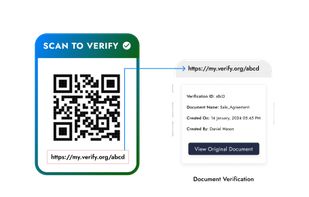 Use your own brand domain in verification URLs and QR Codes to enhance trust and credibility.