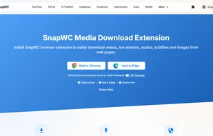 SnapWc browser extension landing page