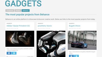 Popular gadgets links on behance