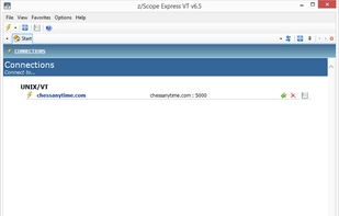 zScope Express VT connections' screen.