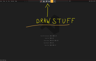 You can draw things on screen