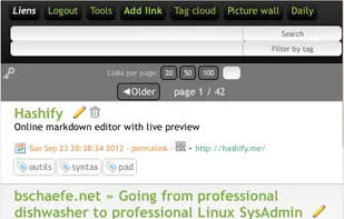 Shaarli screenshot 2