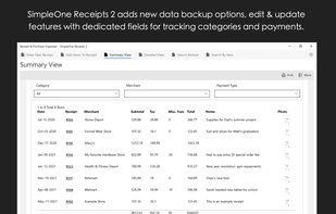 SimpleOne Receipts screenshot 2