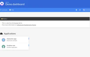 Homer Dashboard screenshot 1