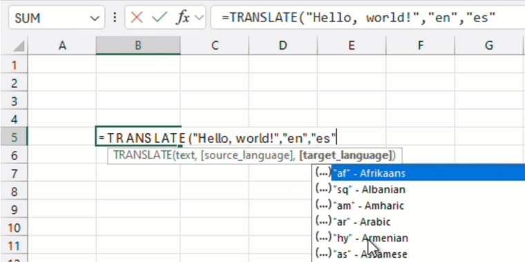 Excel releases new translation features for Microsoft 365 Insiders