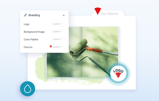 Wrap your content in your custom branding: from your own background and color palette down to your company logo.