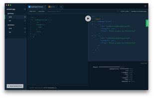 GraphQL Playground screenshot 1