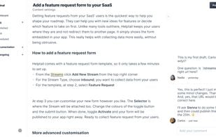 The WYSIWYG-editor with the comments-panel on the right.
