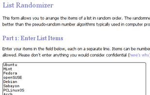 List Randomizer