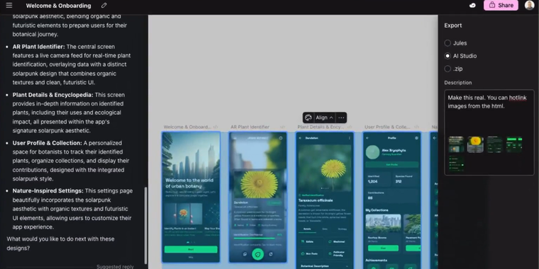 Google Stitch adds 1-click export to AI Studio for faster workflows image