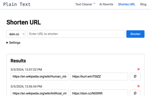 Shorten URL Easily