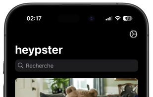 heypster in Dark mode - iPhone