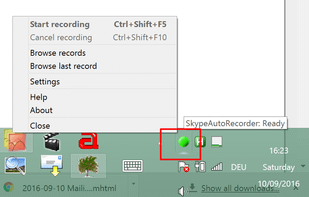 Skype Auto Recorder screenshot 1