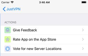 JustVPN screenshot 1