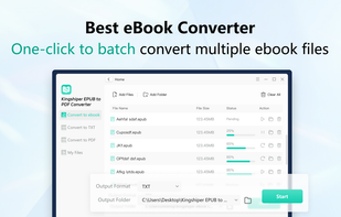Kingshiper EPUB to PDF Converter screenshot 1