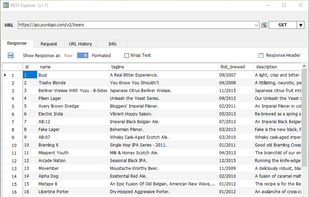 JSON data can be shown in a table-view which allows to export data in CSV format.