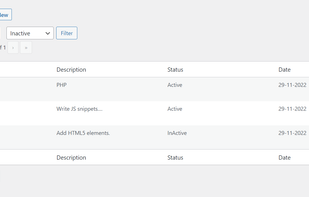 Settings > Post Snippets: the admin page where you create and manage snippets.