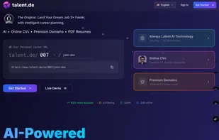Landingpage Talent.de