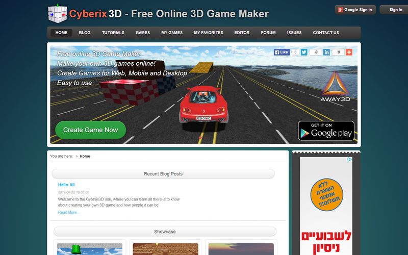 Cyberix3D - Free Online 3D Game Maker