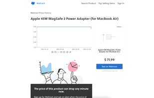 See the price history of a Walmart product.