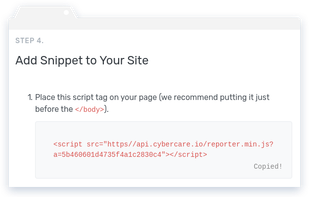 Simple installation: it's just a single one-line code snippet to set up Hawk.