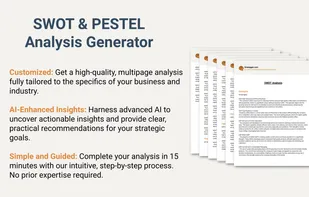 SWOT & PESTEL Generators. 