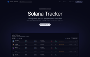 Solana Tracker is the best way to buy and track all Solana tokens