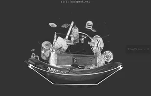 Volume rendering of a security bag scan